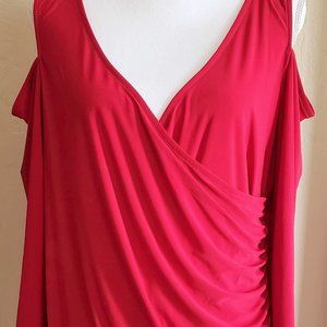 Woman's Plus Size Red Blouse